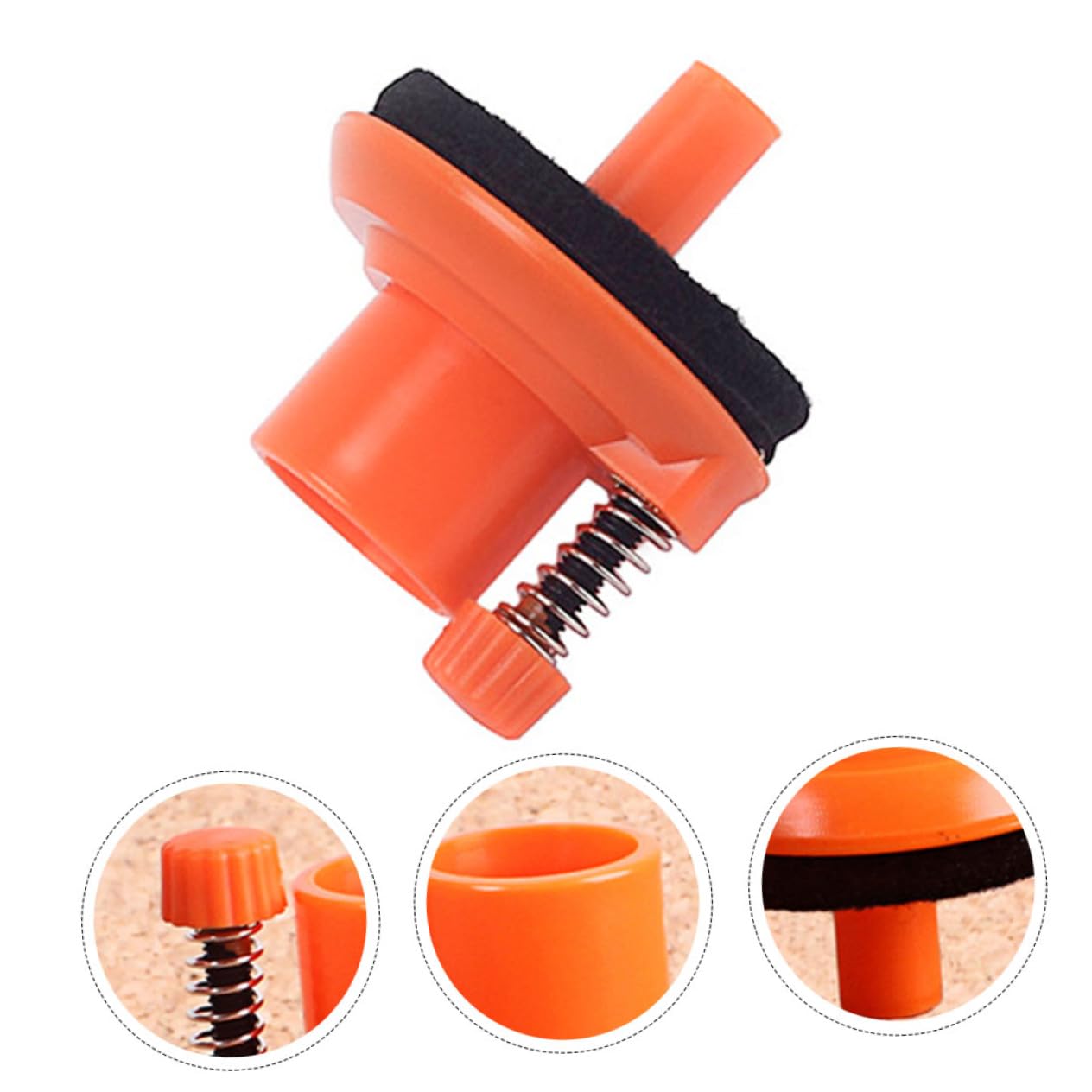 Hemoton Lightweight Orange Drum Holder Plastic Seat and Tilter Screw for Hi-hat Cymbal Stand