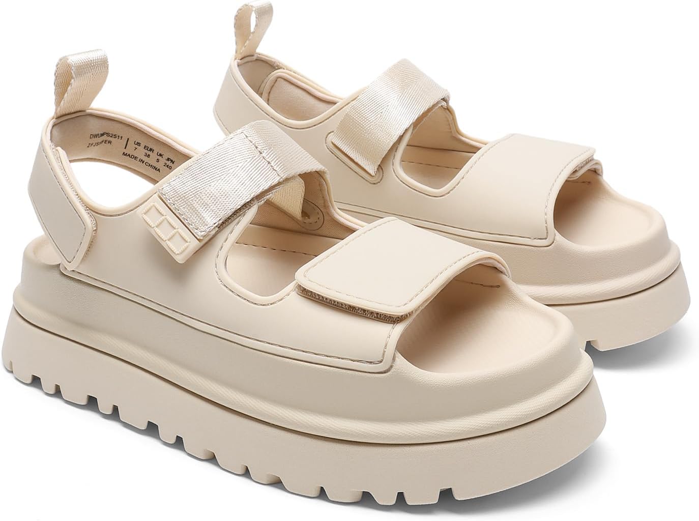 DREAM PAIRS Platform Sandals for Women Chunky Open Toe Dress Walking Comfortable Flat Sandals for Summer