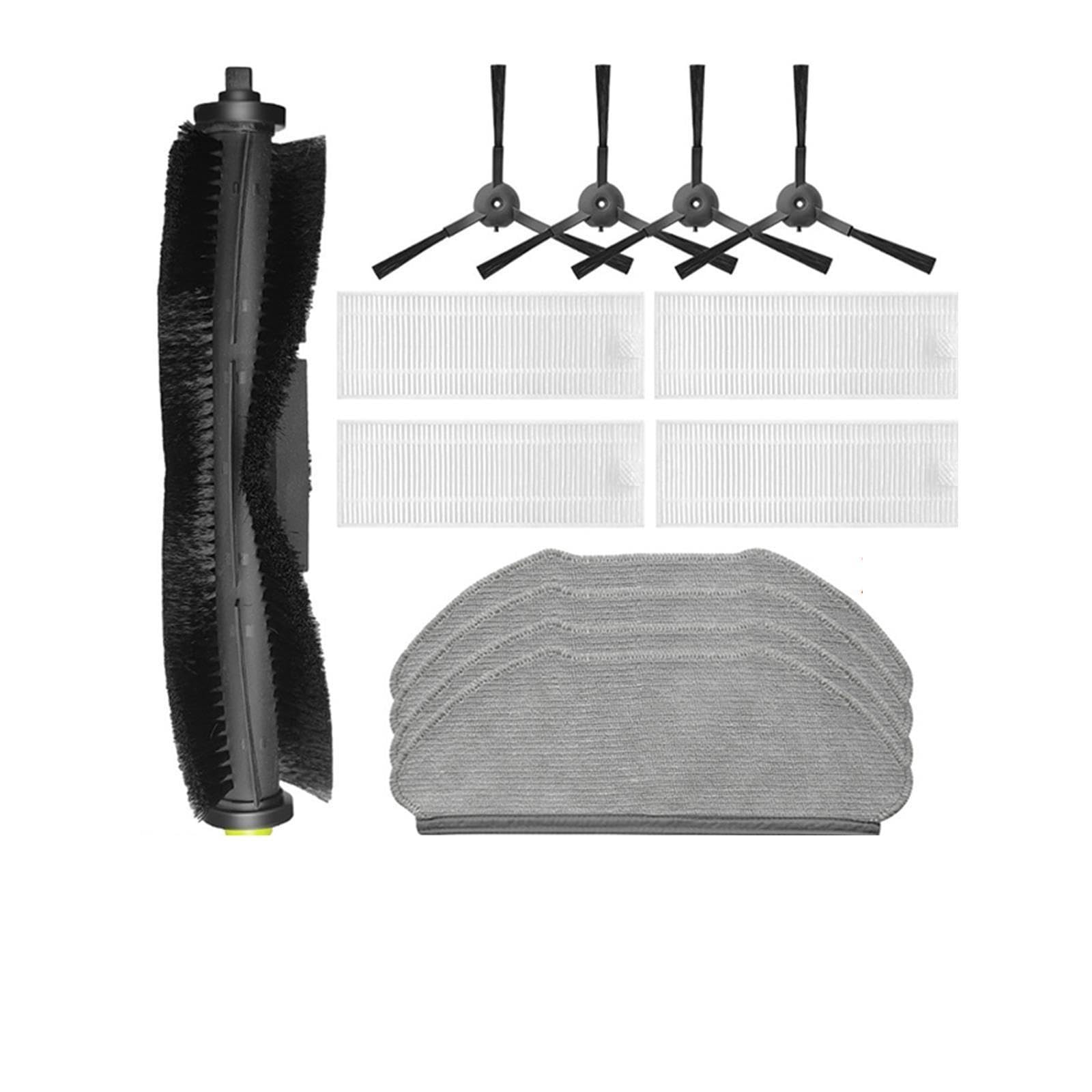 Compatible With 360 S10 X100 Max Vacuum Cleaner Main Side Brush HEPA Filter Mop Cloth(Set A)