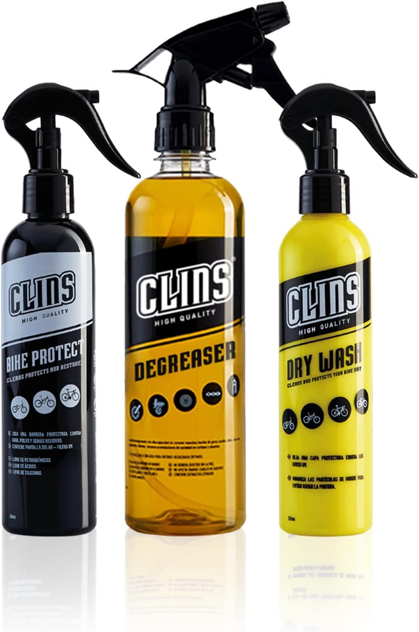 CLEANING KIT 3 CLINS (DEGREASER + BIKE PROTECT + DRY WASH)
