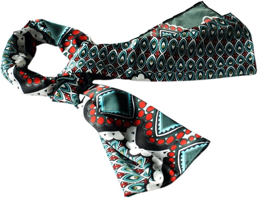 Brando Dark Green Tone Fantastic Multi-Patterns Chic Scarf