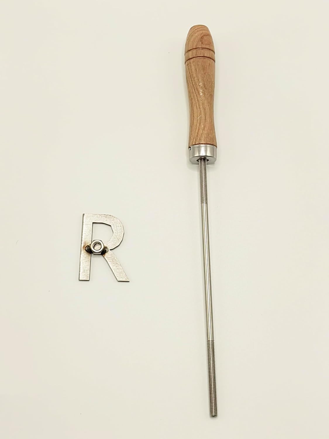 KEESOON-Branding Iron for Wood Create Personalized Masterpieces with Our 2" Stainless Steel Branding Iron - Create Unique Designs (R)