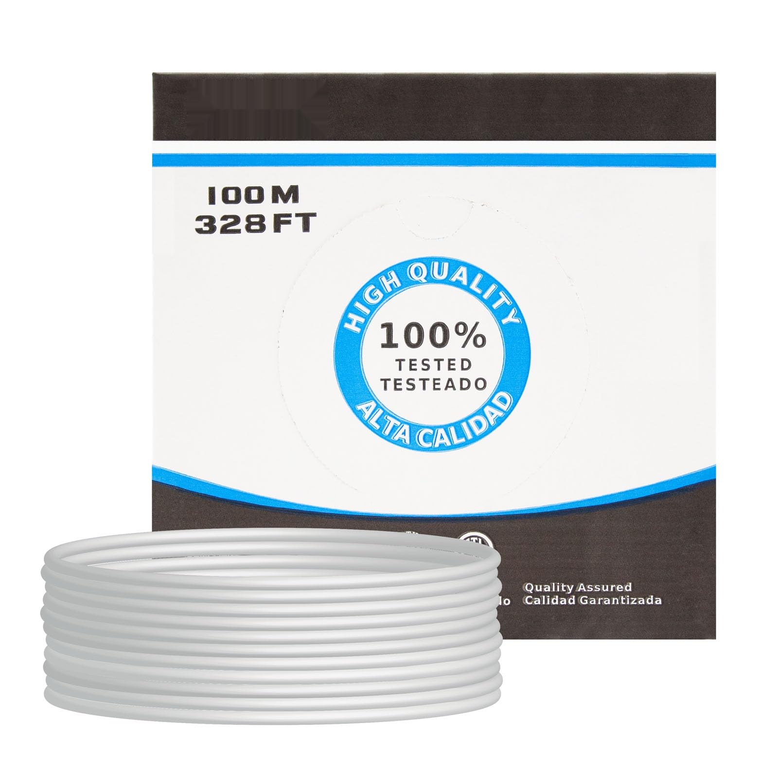 PRENDELUZ Cable de red Cat.6 UTP rígido AWG24, 100 m, para conexiones rápidas y estables en redes domésticas y empresariales.