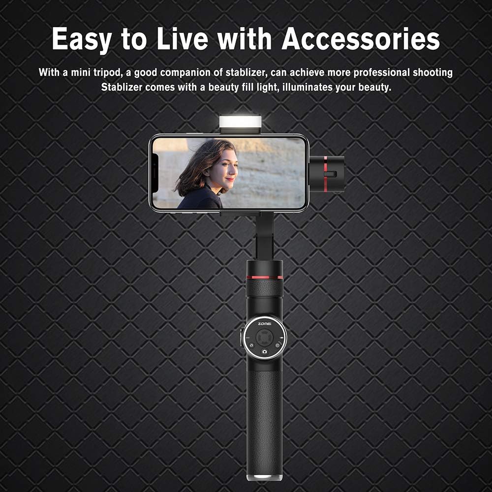 ZM V5 3-Axis Handheld Camera Smartphone Gimbal Stabilizer for iPhone Xs XR X 8 7Plus Samsung S9 S8 Xiaomi GoPro Action Camera