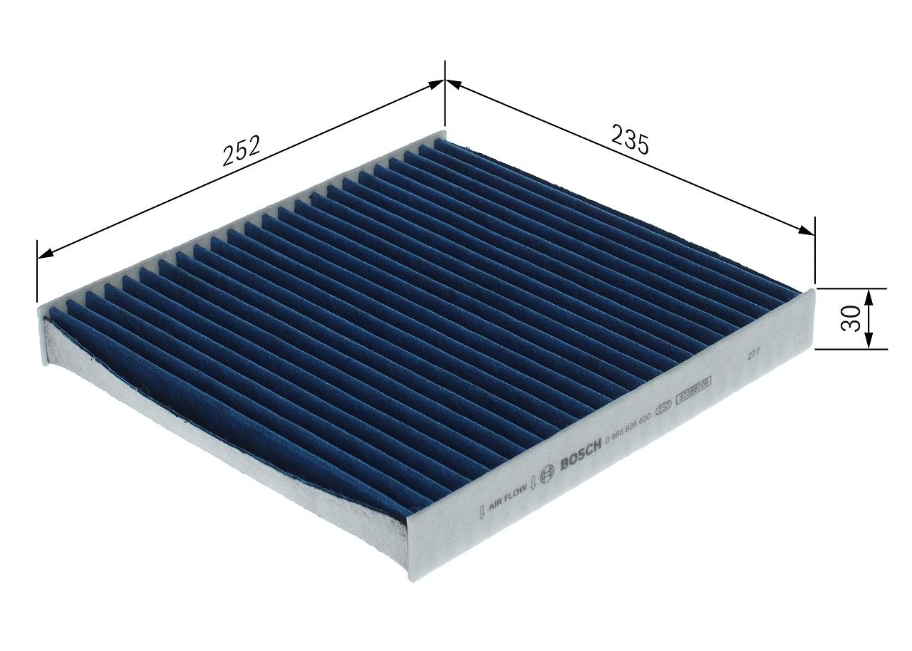 Bosch A8630 filtr kabinowy FILTER+Pro antybakteryjny, skuteczny przeciwko nieprzyjemnym zapachom gazów, wirusów, pleśni, drobnego pyłu i alergenów
