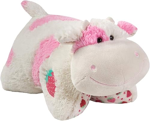 Pillow Pets Juguete de peluche de vaca Jumboz dulce perfumada de fresa de 30 pulgadas