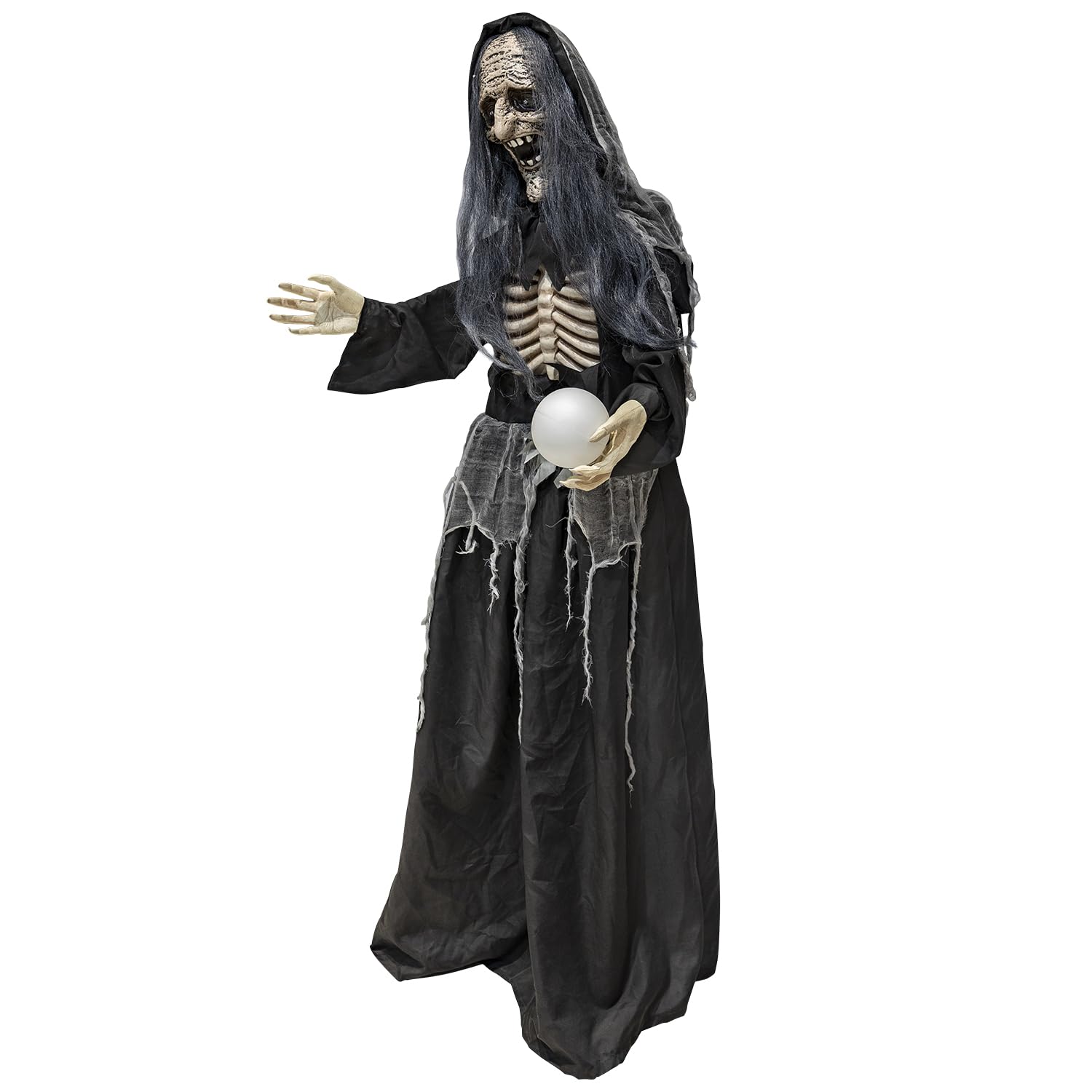 Amscan - Animatronic Animierte Stehende Hexe mit Wahrsagekugel