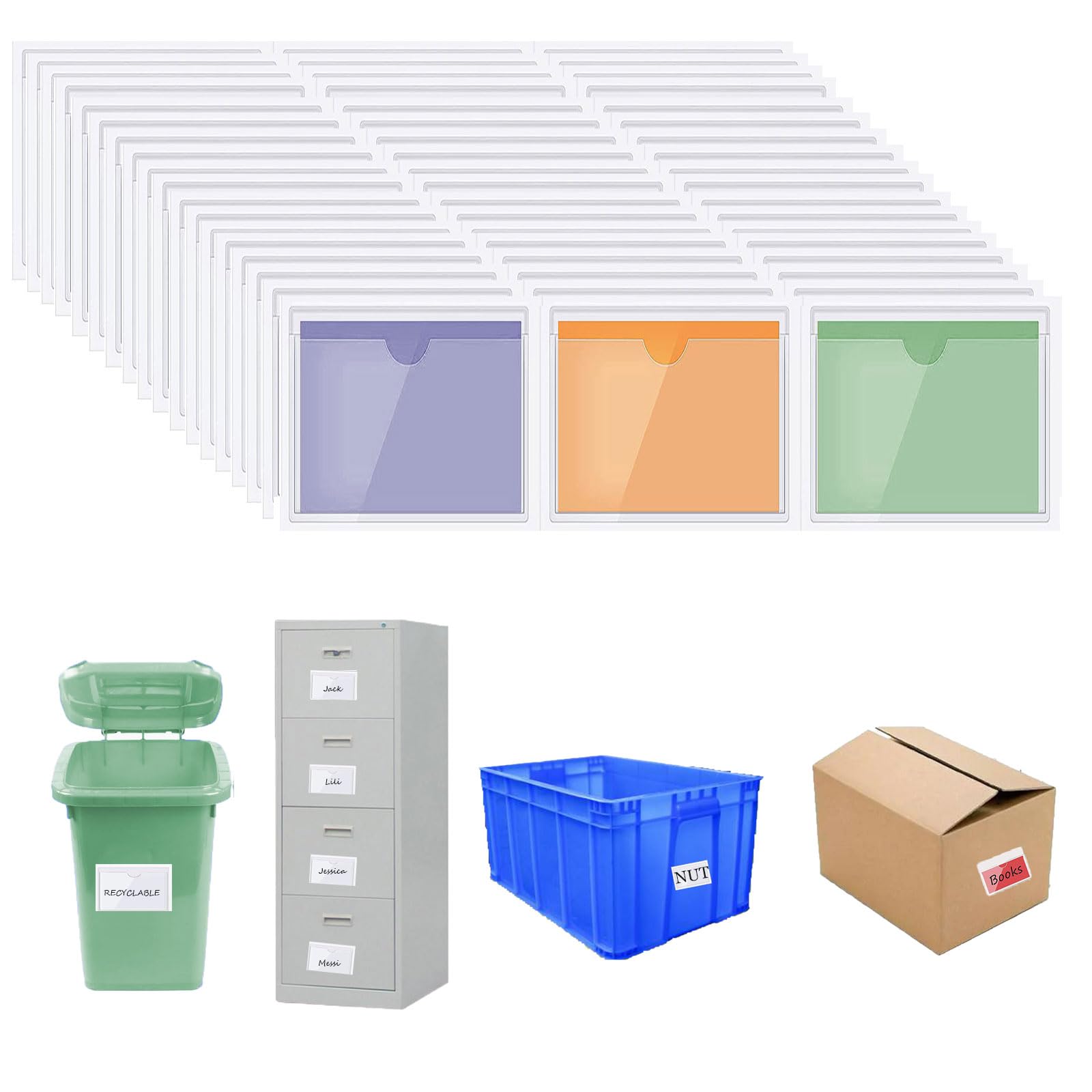 90 Pièces Pochettes Adhésive Transparent, Pochettes de Carte Auto-Adhésives, avec ouverture sur le dessus, Enveloppes Pour Documents, Pochettes autocollantes pour Cartes pour Or(Size:(A4) 31.5*22.5CM)