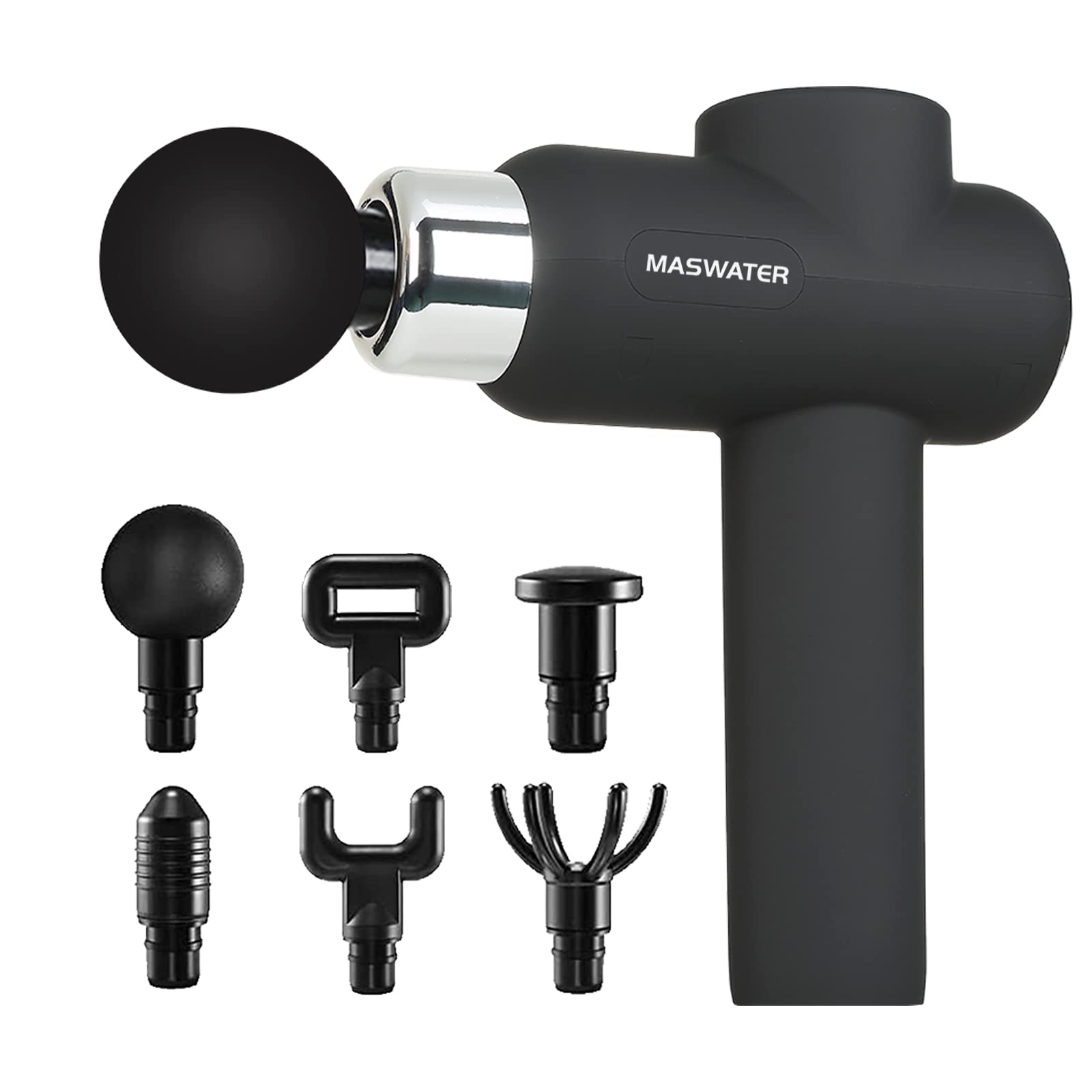 Massage Gun Electric Muscle Massager Percussion Deep Tissue,Portable Premier Lightweight Massage Gun Pro Slim Handheld for Men&Women,Black