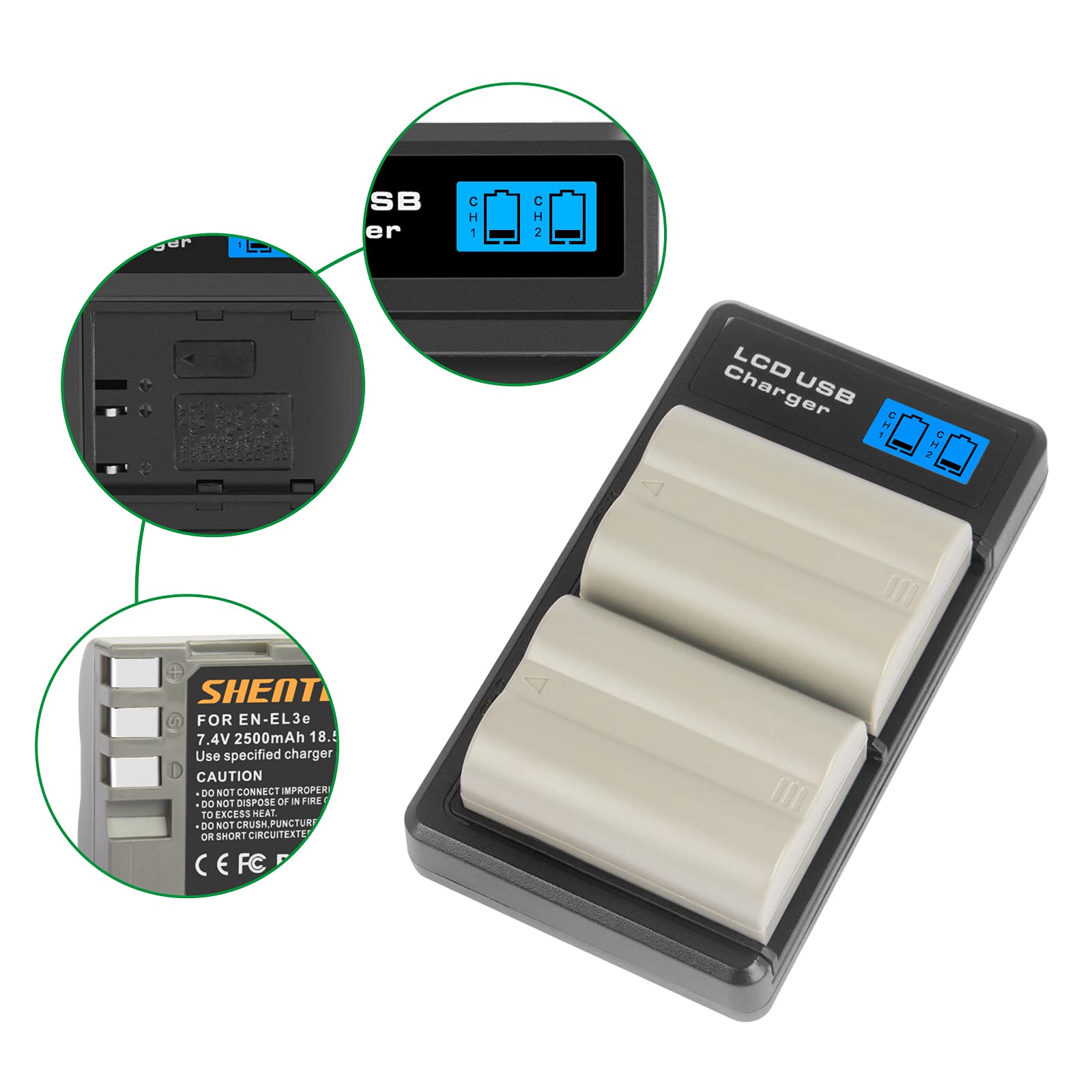 Vhbw Batteria Sostitutiva Per Nikon EN-EL11 - Li-Ion 450mAh 3,6V Per Fotocamera