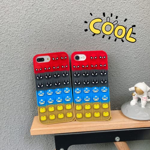 Jxxpupup Pop Bubbles Phone Case For Iphone Plus 6/6S/7/8 5.5" With Lanyard For Boys Girls Kids,Fidget Cute Soft Silicone Bubbles Crossbody & Lanyard Phone Cases (For Iphone Plus 6/6S/7/8) #TOP6