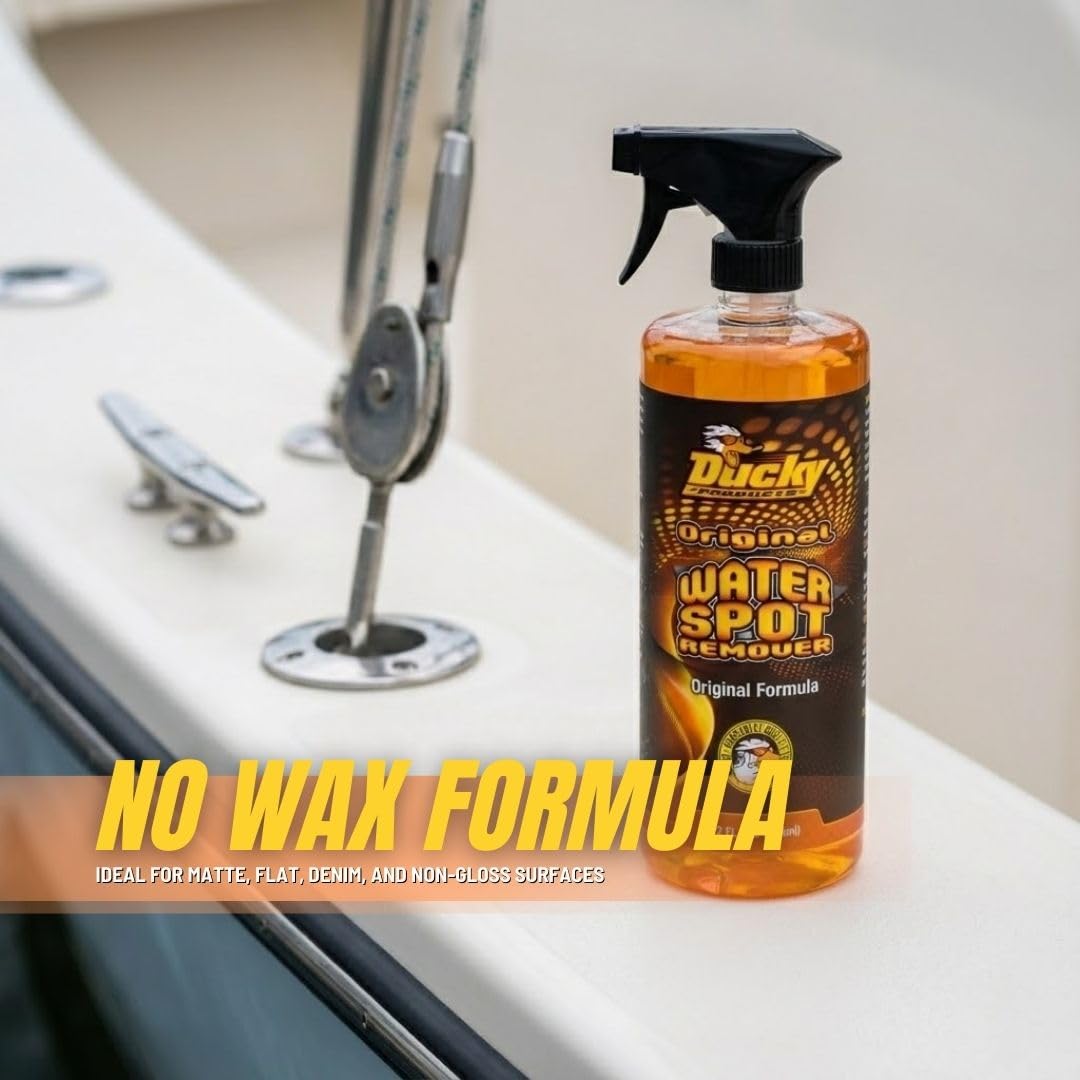 DUCKY PRODUCTS Original Water Spot Remover: Spray for Boat, Car, Motorcycle & RV Exterior Detailing, 32 oz