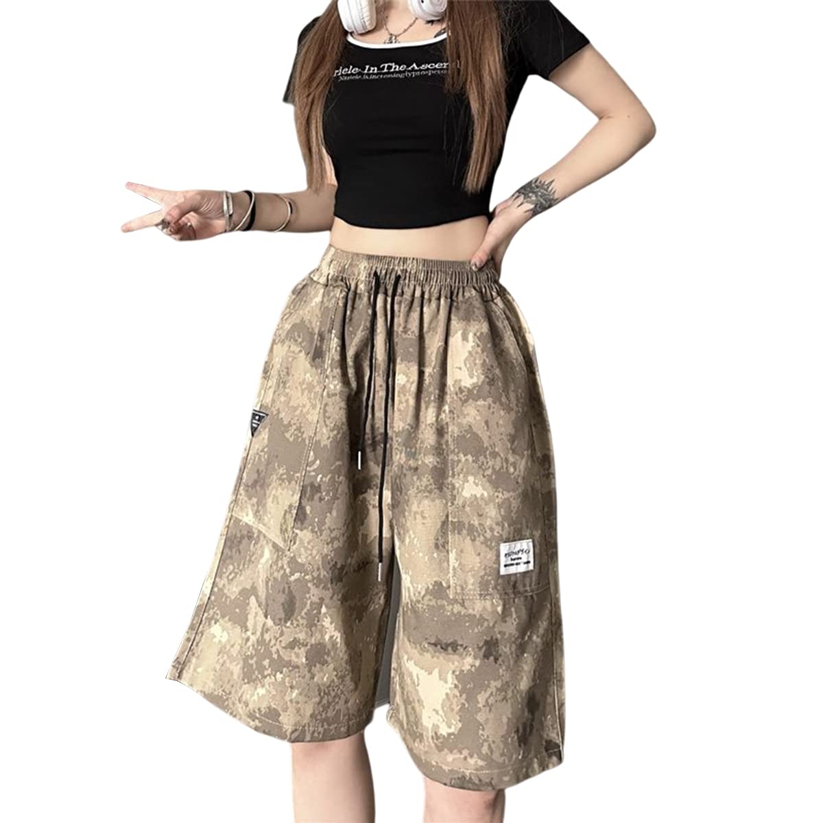 Tammy Girl - Pantaloni a vita bassa in pelle sintetica metallizzata blu