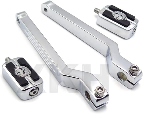 Miniatura 2 de Palanca de cambio de talóndedo del pie con palanca de cambios con reposapiés de palanca de cambios compatibles con Harley Davidson 1986-posterior FL