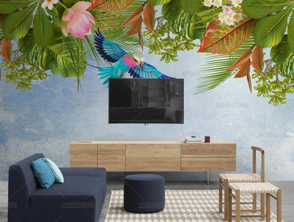 Poster géant mural plantes tropicales pour décoration murale salon et restaurant