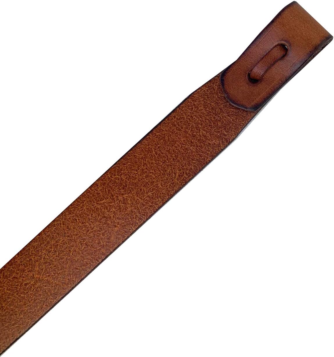 Quality Brown 1" Leather Rifle Adjustable Sling, Genuine Brown Leather - Image 5