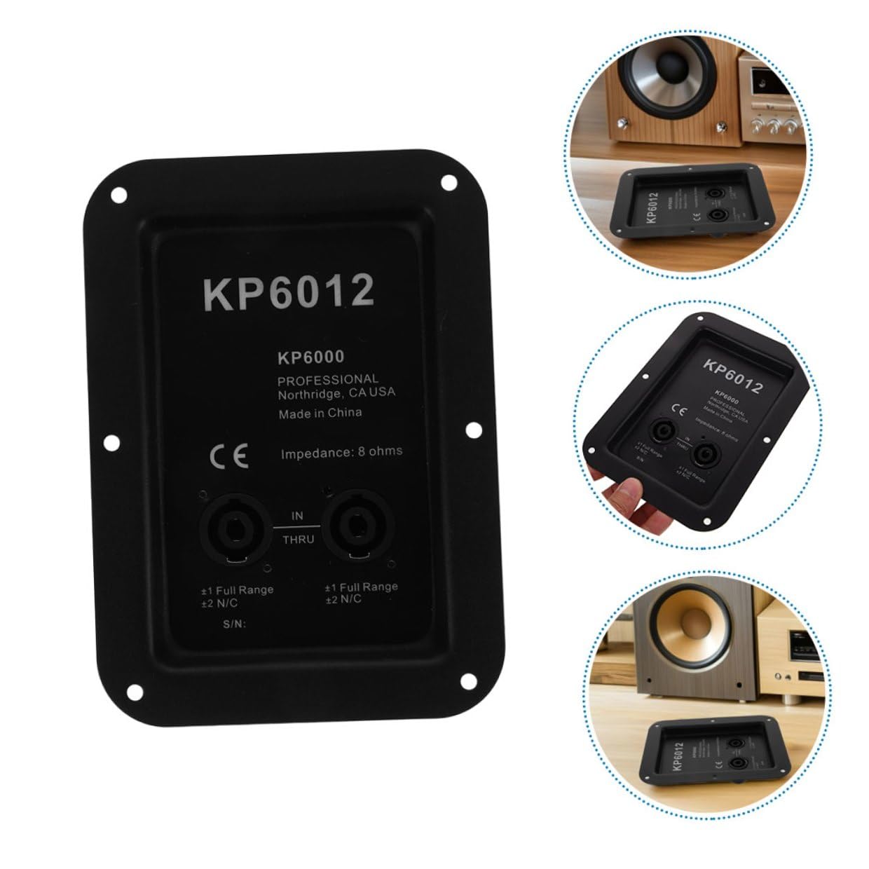 Piastra di Giunzione in Ferro Nero per Altoparlanti 2 Pezzi per Cablaggio Stabile di Casse Acustiche Stage Box 612 per Diversi Setup Audio