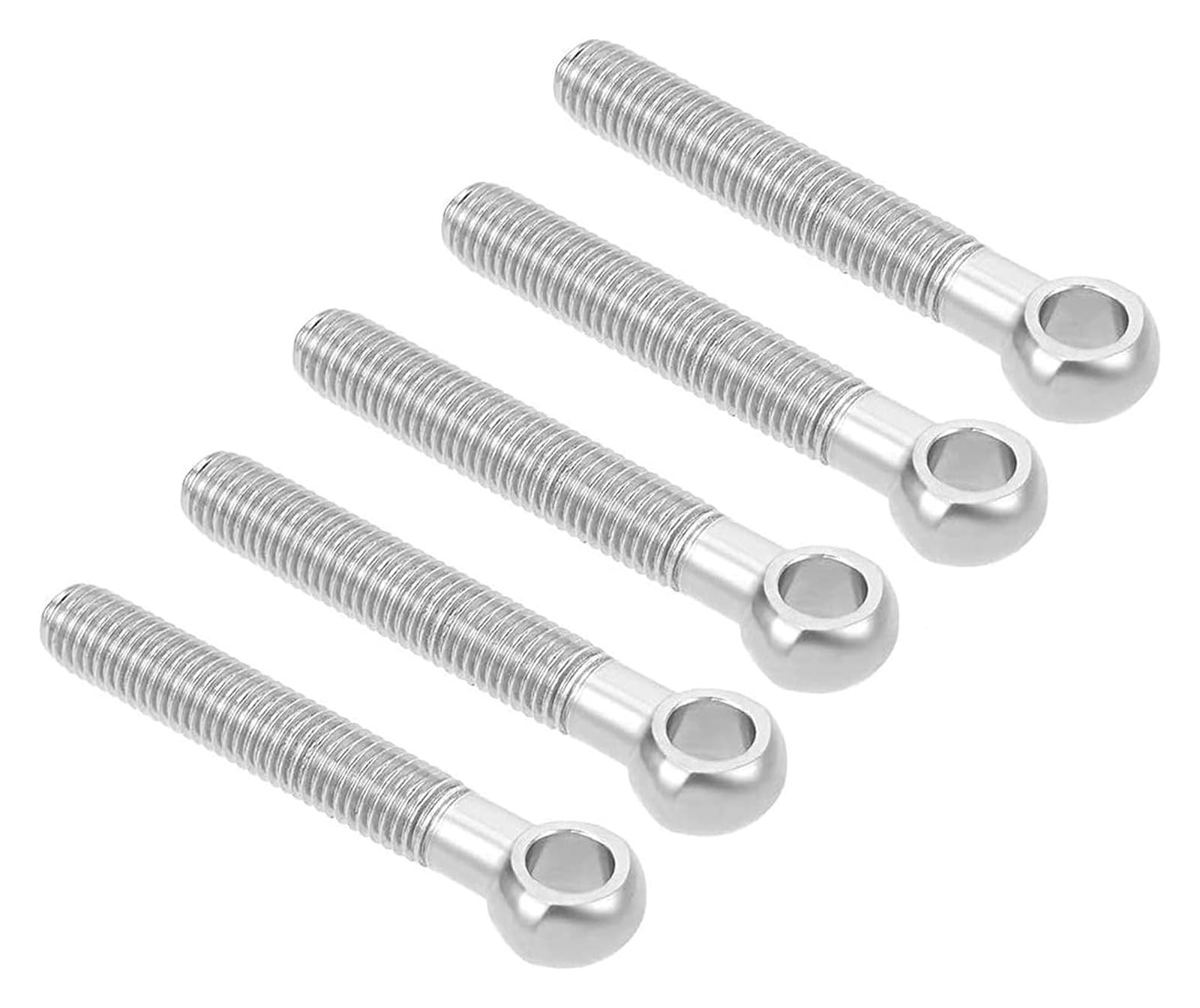 5 Pernos de Ojo elevación 304, oscilantes M8×65mm-M8×150mm, for tubería(M8x150mm)