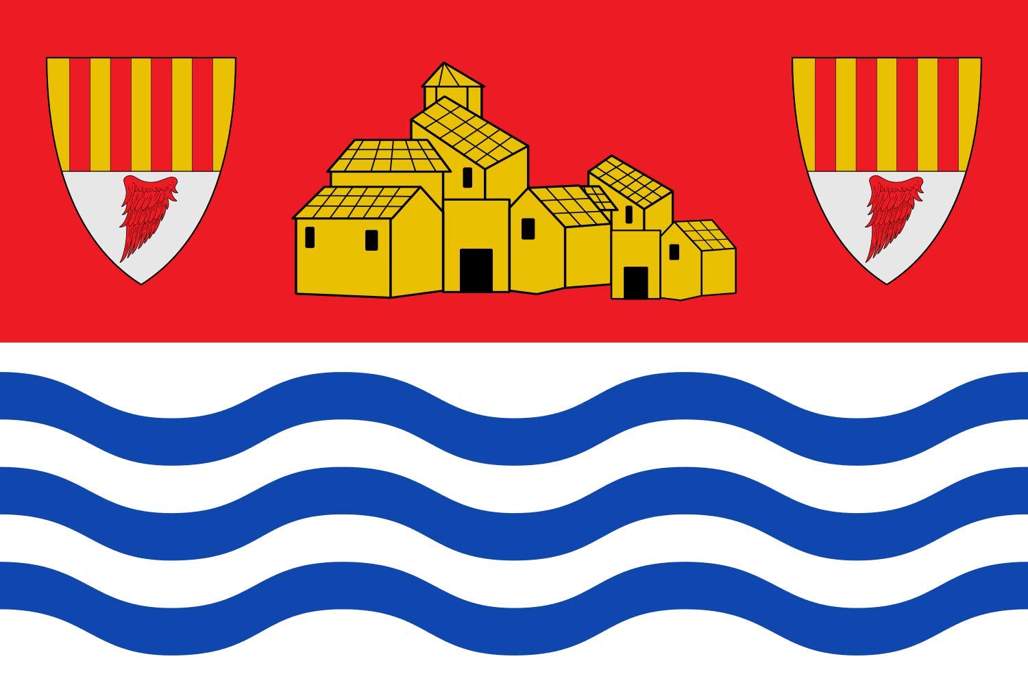 Drapeau Llosa de Ranes grand format de qualité supérieure écusson 2015