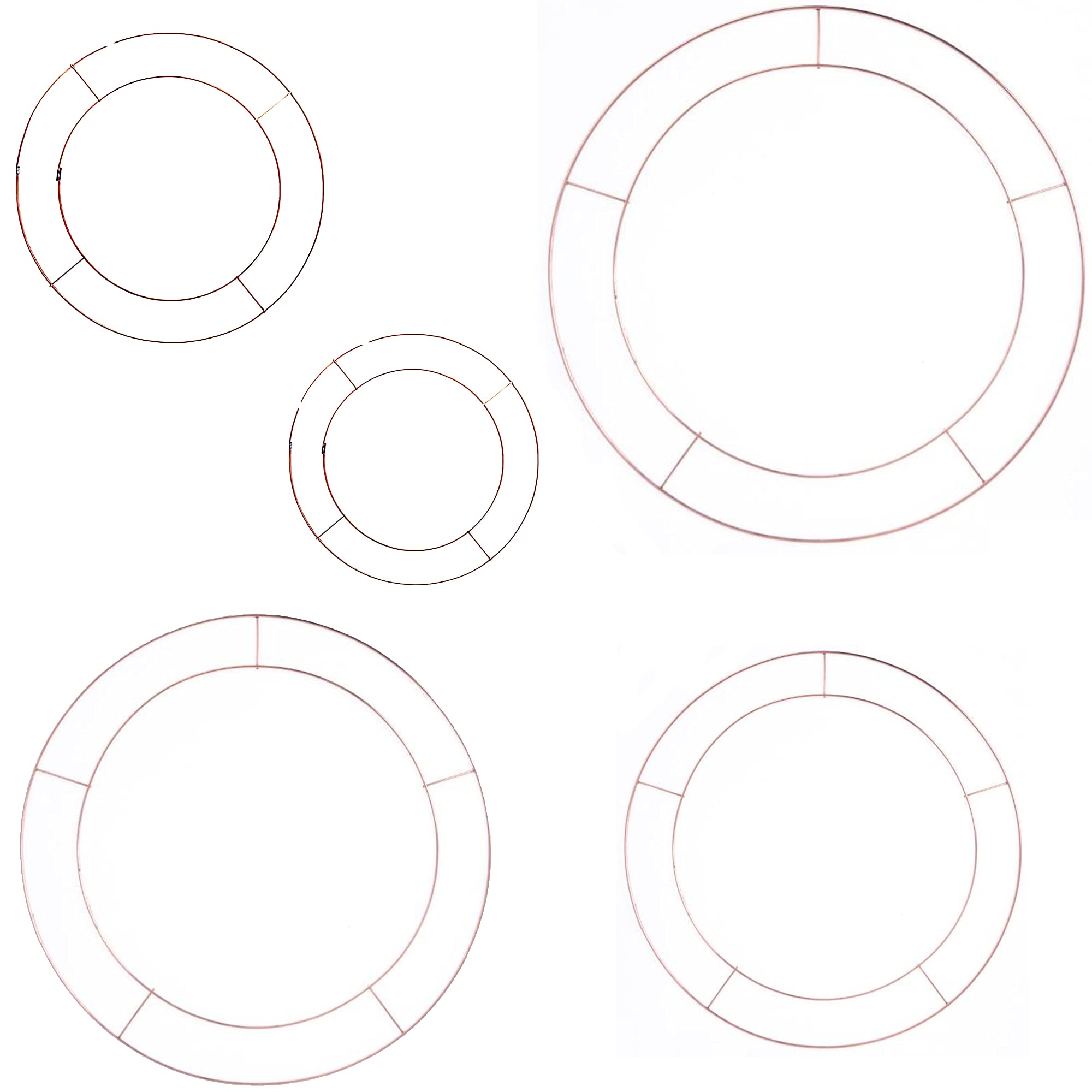 Flat Wire Wreath Making Ring Frame Holly Christmas Craft Moss -Pack 3 (10 Inch)