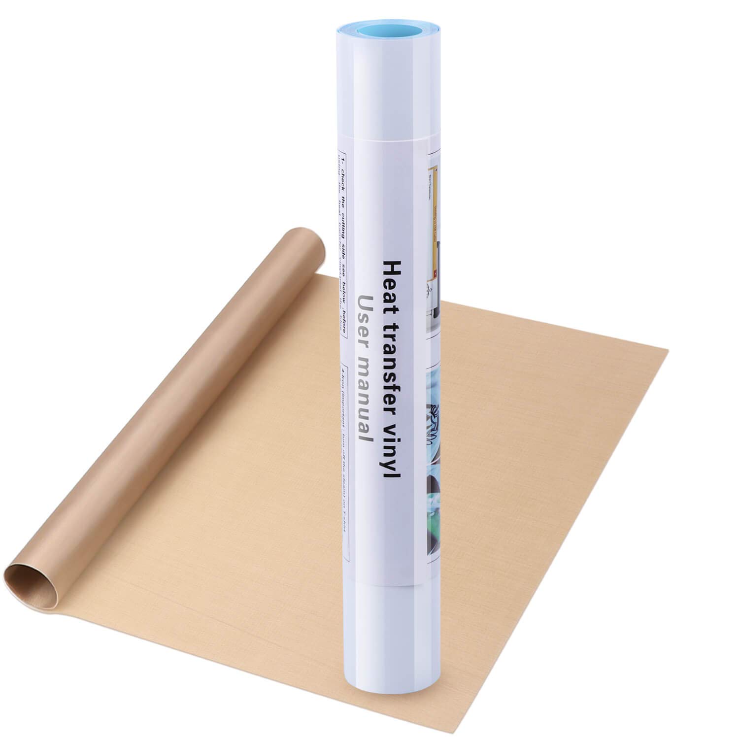 Amazon.com: White Heat Transfer Vinyl, Selizo HTV Iron on Vinyl Roll 12  Inch x 10 Ft with Teflon Sheet for T-Shirts, Clothing, Hats, Jeans,  Compatible with Cricut Camero Heat Press Machines Sublimation
