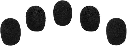 eBoot Paquete de 5 auriculares con solapa de tamaño mini color negro