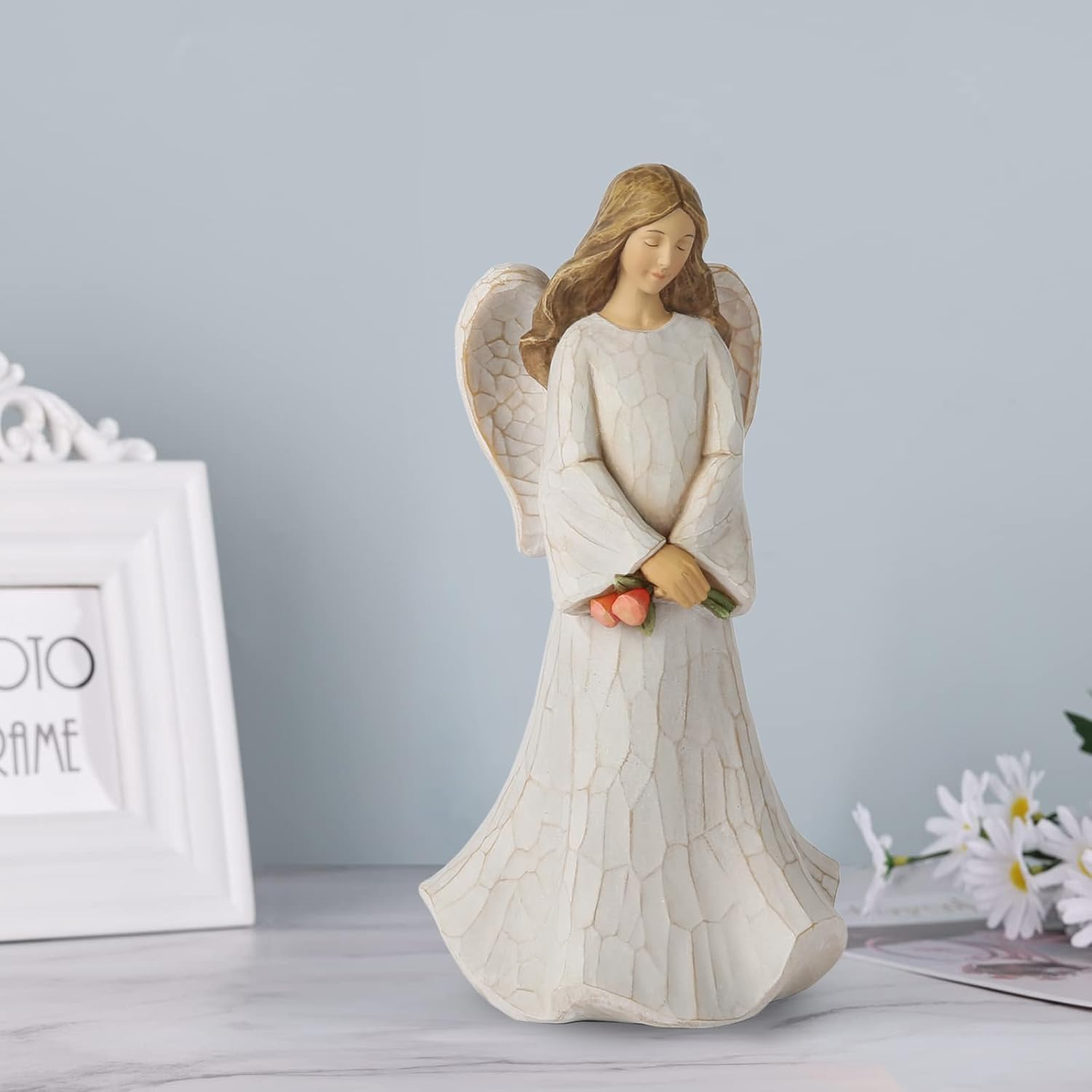 Guardian Angel Figurines - Hand Painted Healing Angel Figure Home Table Decor, Guardian Angel Gifts for Women, Thanksgiving, Christmas or Valentine’s Day - Image 8