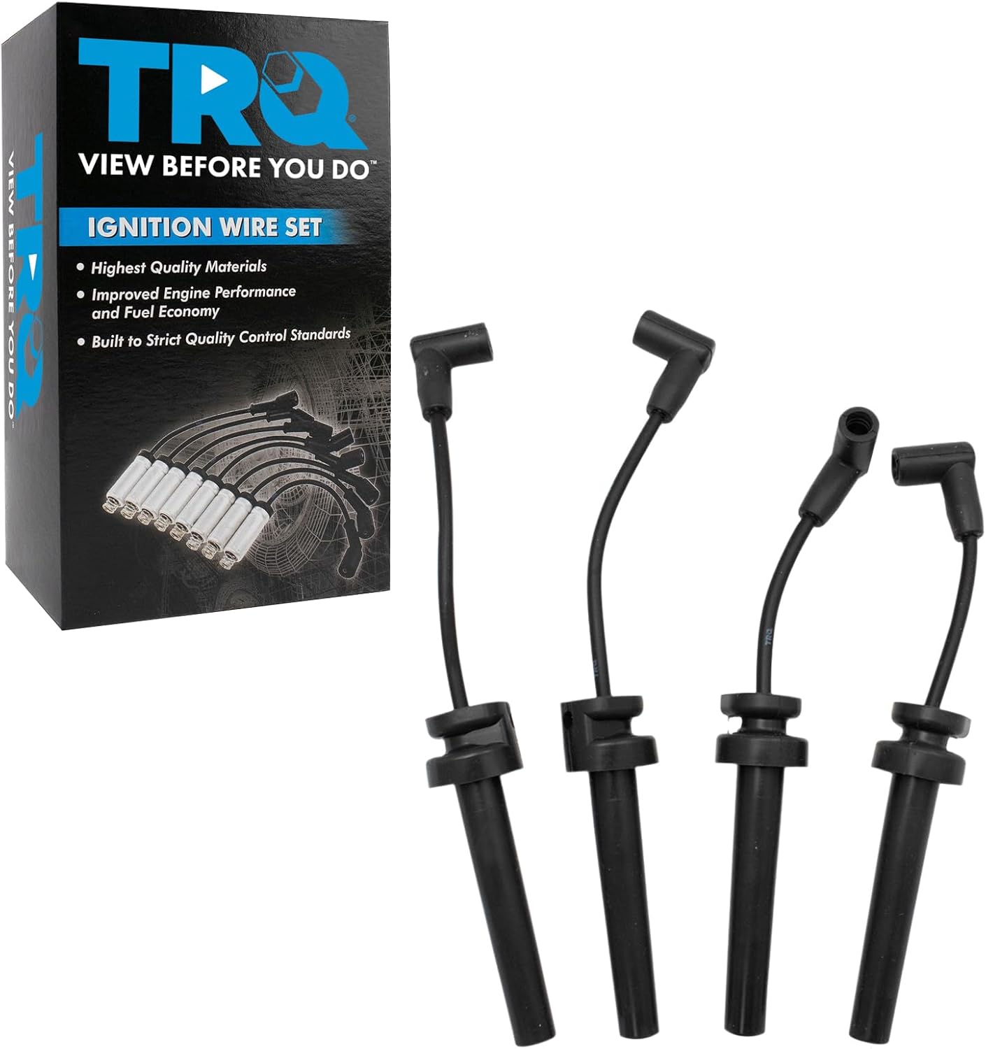 TRQ Ignition Engine Spark Plug Wire Kit Set Direct fit for Jeep Wrangler Liberty 2.4L