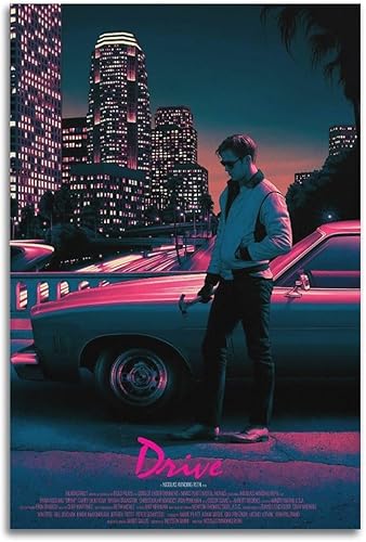 Póster de película de Drive Movie Poster Wall Art Picture Print Painting for Home Bedroom Decor Poster W Poster Art Decor Painting Aesthetic Wall