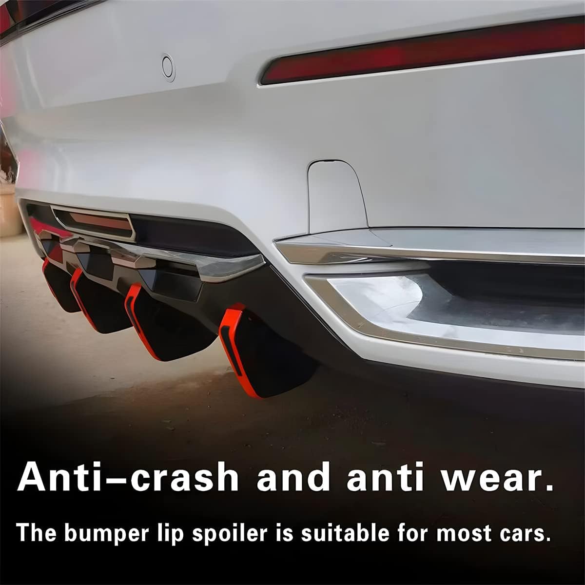 4 Pezzi Diffusore Paraurti Posteriore per Kia Telluride I 2019-2023, Alettone Pinna Squalo Spoiler Kit Carrozzeria Aerodinamica Modifica Vettura,A