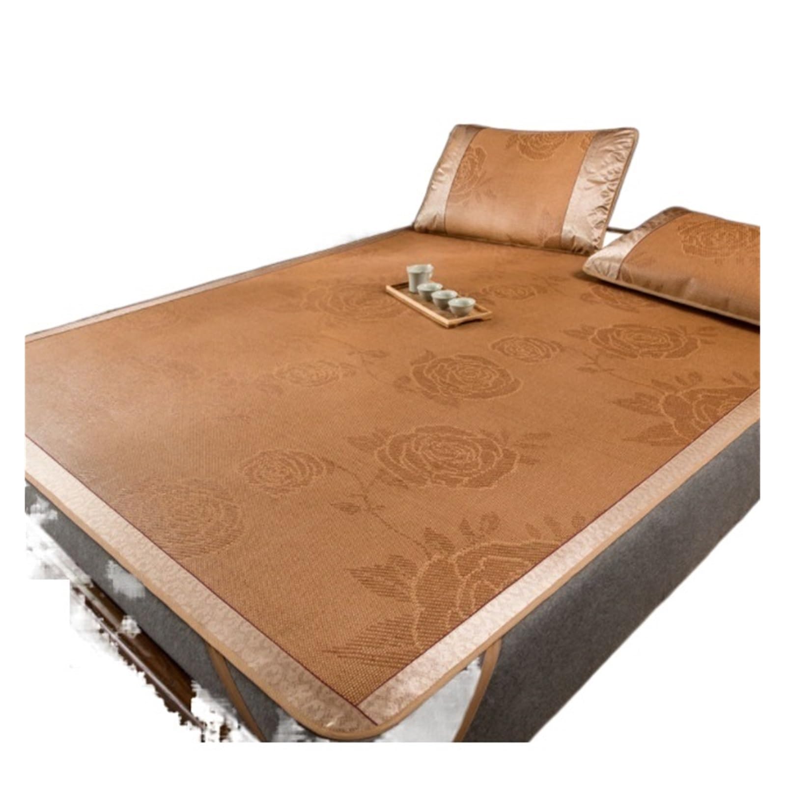 JYBNBBE Mat for Bed Summer Sleeping Mat Foldable Rattan Breathable Cool Smooth Mattress Refreshing Sweat Summer (A 1.5 * 2M)