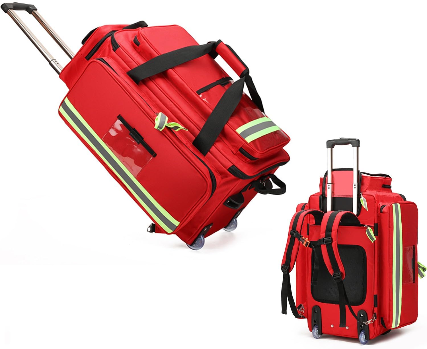 Botiquín De Rescate De Emergencia,Caja Médica con Carro,Botiquín De Primeros Auxilios Profesional, Tela Oxford Impermeable, Bolsa De Suministros Médicos, para Senderismo,Viaje,Campamento A