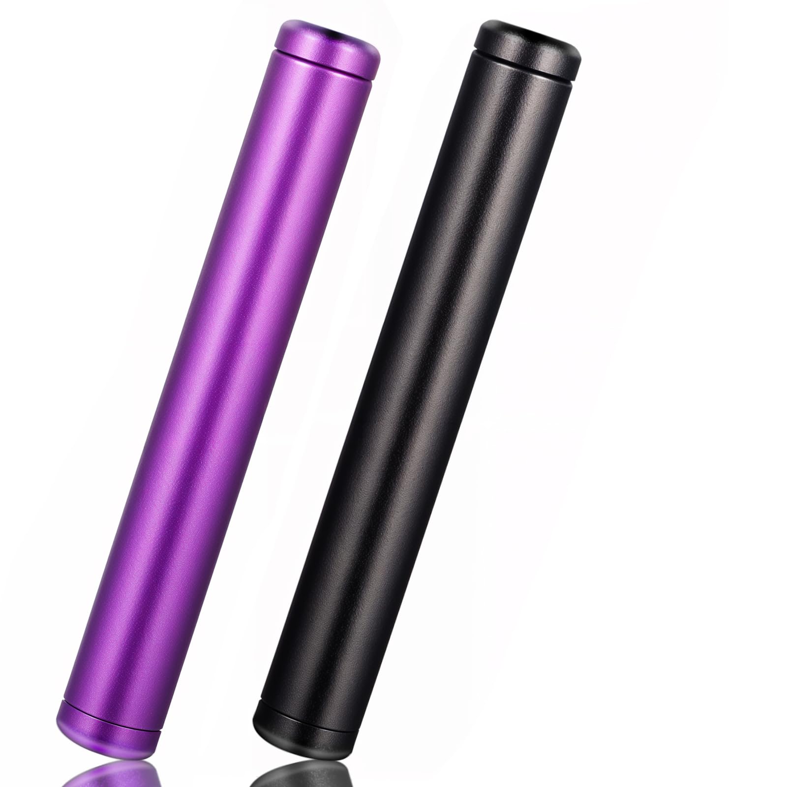 XLIUAX 2 Pack Metal Storage Container Storage Tube Holder, Portable Tube Container Aluminum Waterproof Cases for Outdoors Pocket Purse Travel, 4.5