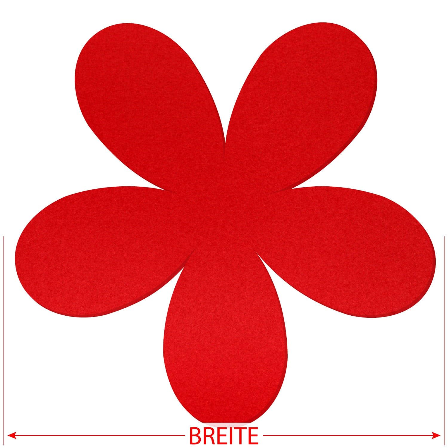 Plumeria - Fieltro rojo para manualidades (3-60 cm, 100 unidades, ancho: 44 cm)