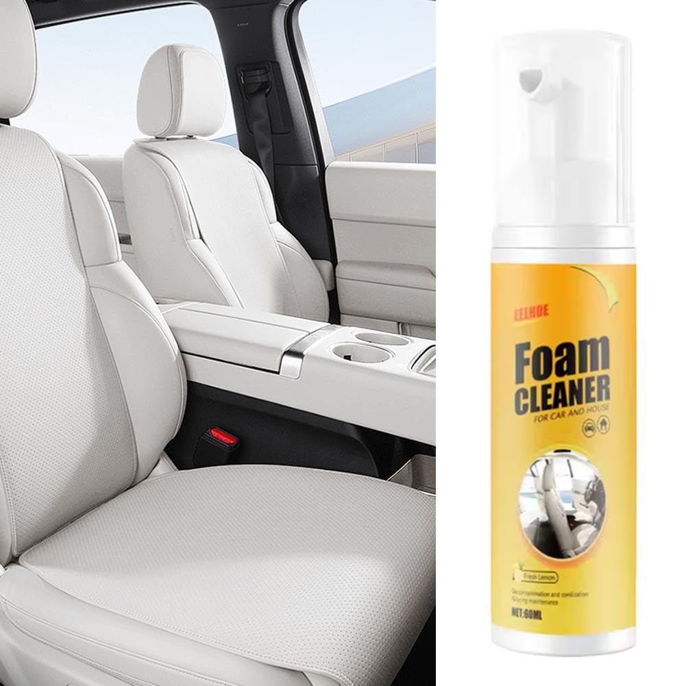 Detergente in schiuma multiuso per auto, detergente professionale per interni auto, spray multiuso in schiuma, rimozione pelle e tessuto, per vari interni di veicoli, uso domestico ed