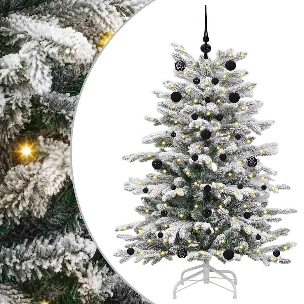 Árbol de Navidad artificial de cono, blanco, 150 cm, polietileno, PVC, plegable, con cadena de luces LED, USB, 5 V, para salón, jardín, balcón