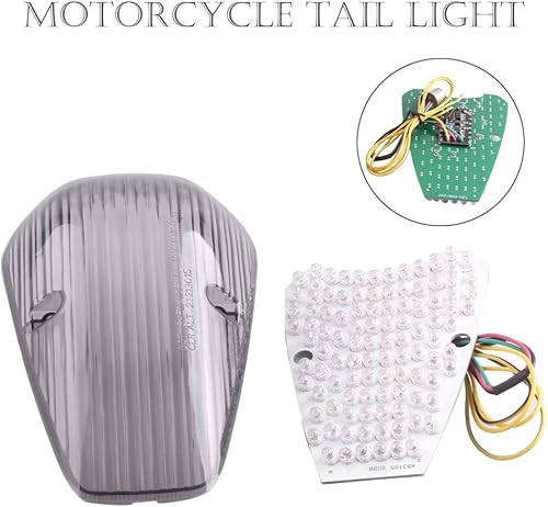 Miniatura 5 de Mallofusa Luz trasera LED integrada para motocicleta, luz trasera de freno compatible con lentes ahumados HONDA VTX 1300 1800 CUSTOM 2002-2020