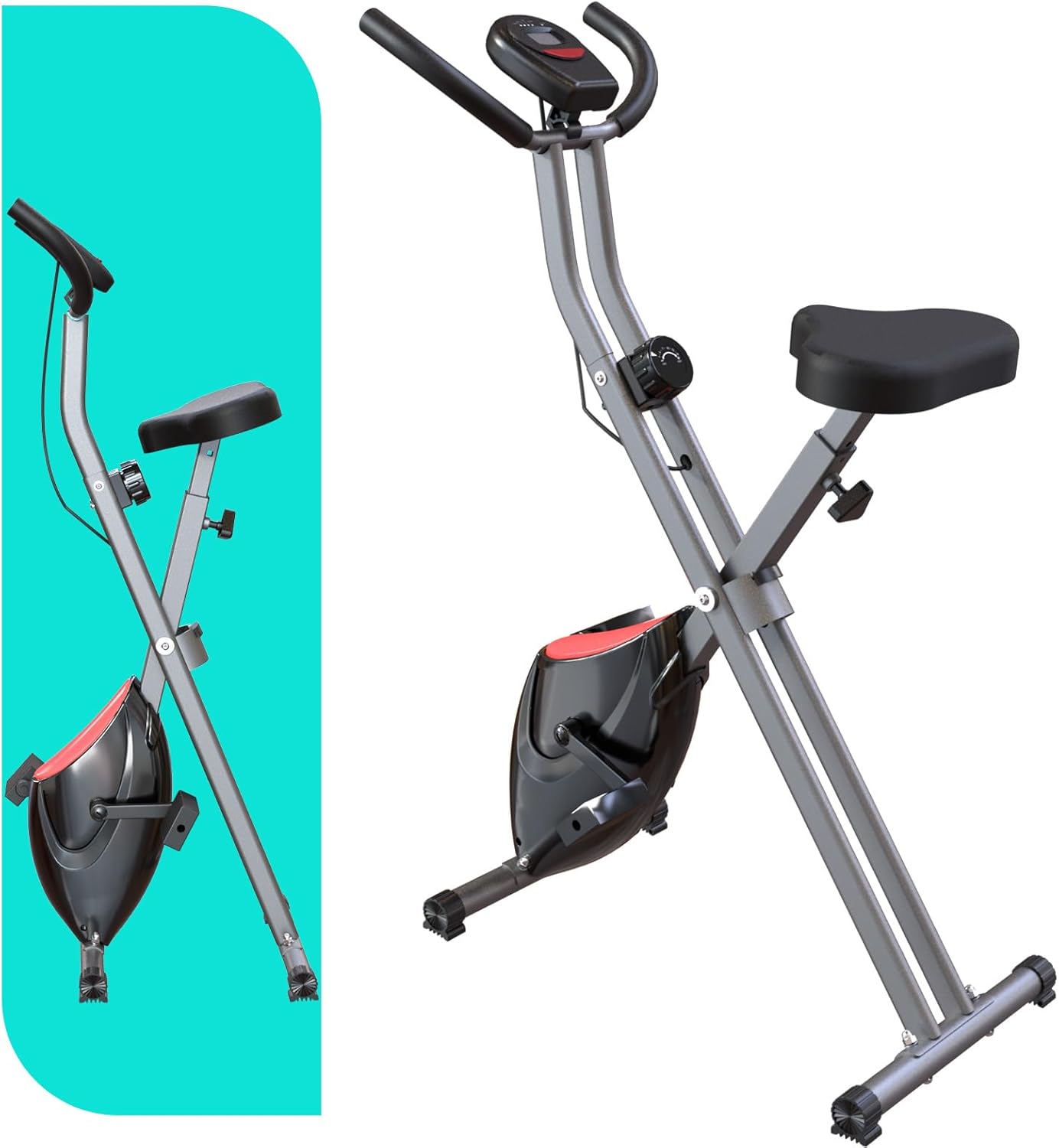 LINBOLUSA Portable Exercise Bike, Stationary Bikes for Home, Indoor Foldable Bike with 16-Level Magnetic Resistance, 300LBS Capacity, 3.5 LBS Flywheel, Designed for Home Workout 810 Black LINBOLUSA Portable Exercise Bike, Stationary Bikes for Home, Indoor Foldable Bike with 16-Level Magnetic Resistance, 300LBS Capacity, 3.5 LBS Flywheel, Designed for Home Workout 810 Black