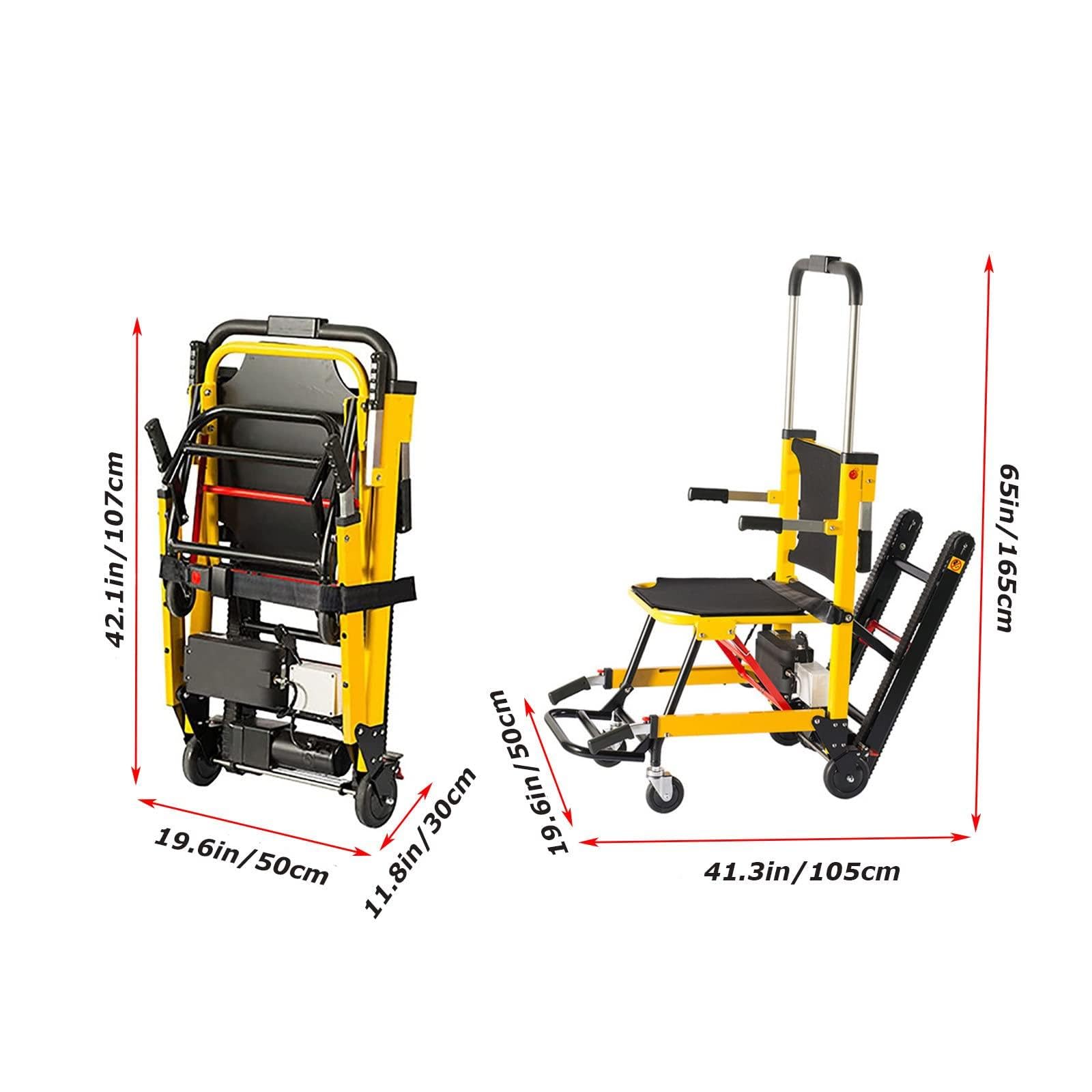 Silla elevadora de escaleras eléctrica, carrito sube-escaleras eléctrico para sillas de ruedas Silla de ruedas para subir escaleras para personas mayores con discapacidad Motor de 120W