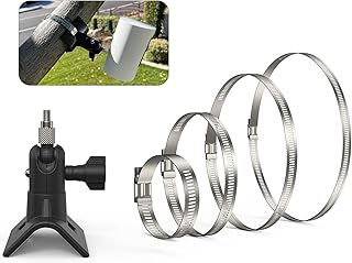 No-Drill Outdoor Security Camera Pole Mount, Universal Pole Mounting Compatible with Ring, Eufy, Wyze, Arlo, Google Nest, Cameras, and More