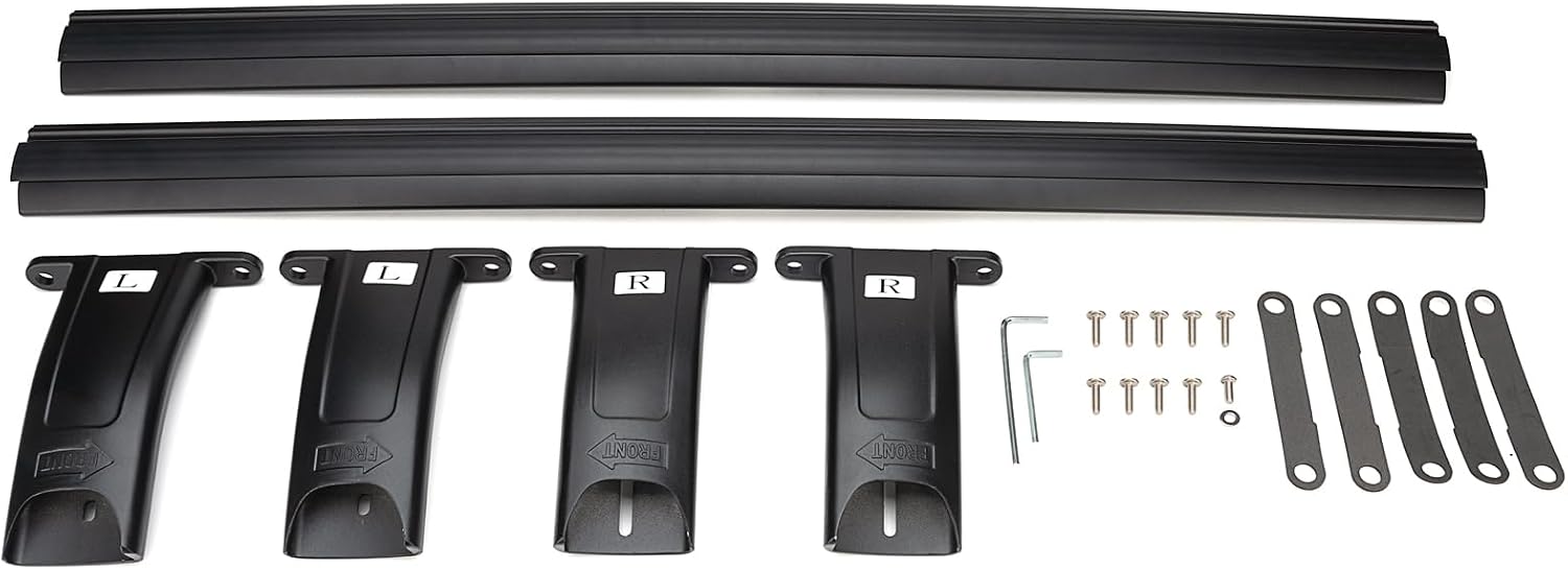 220lbs Roof Rack Cross Bars Compatible with Cadillac Escalade ESV, 2015-2020 Chevy Suburban & Tahoe, GMC Yukon & Yukon XL Heavy Duty Aluminum Roof Rails Crossbars Rooftop Luggage Racks Carrier