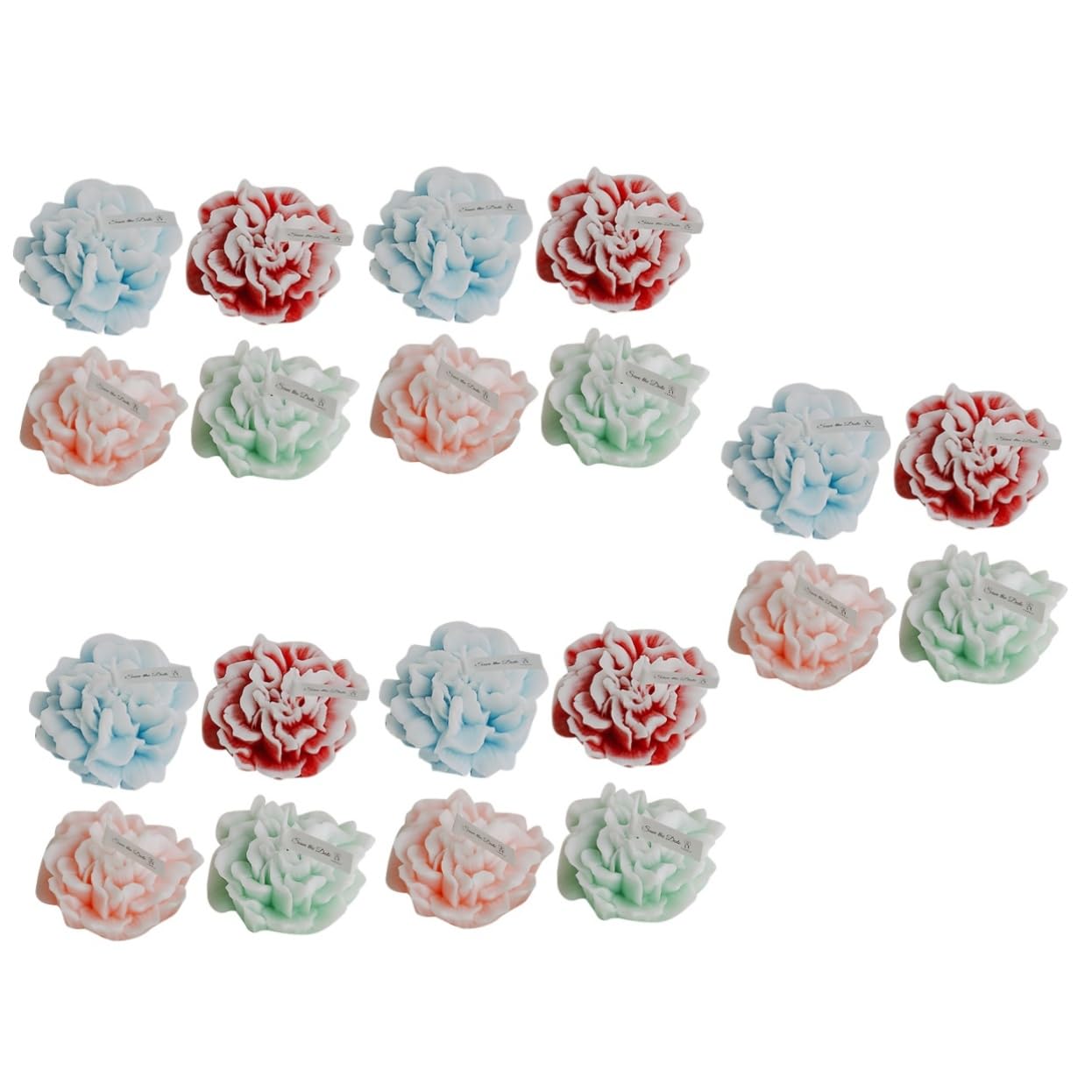 MAGICLULU 20stücke Blütenförmige Duftkerzen Aromatische Kerzen Für Muttertag Hochzeiten Und Festlichkeiten Aromatherapie Kerzen Für Entspannende