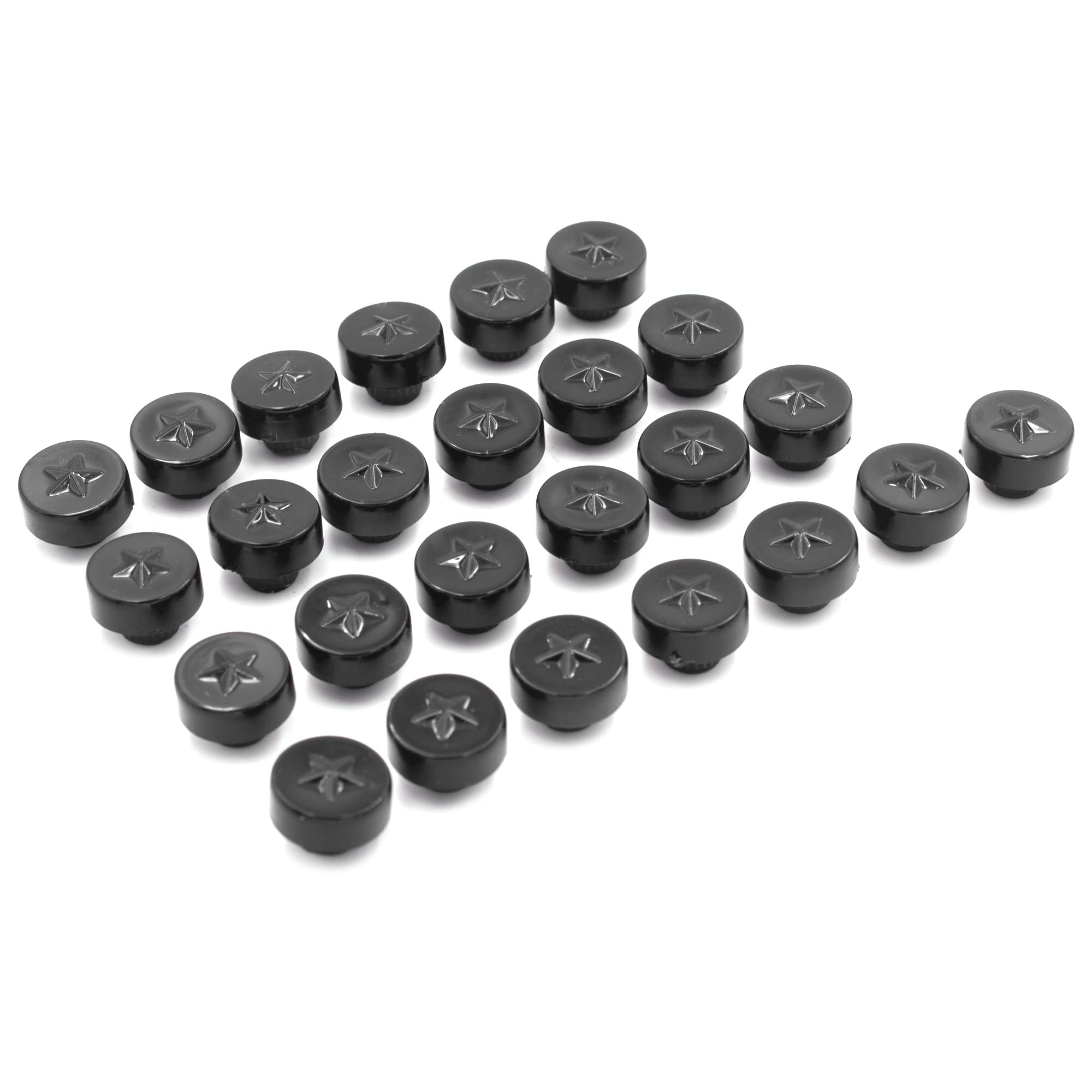 RTRHINOTUNING 50pcs Wheel Rim Rivets for 7.2mm/0.28in Hole Replacement Wheel Lip Rivets Nuts ABS Plastic Black Wheel Rim Lip Rivets Nuts Replacement Rivets Universal