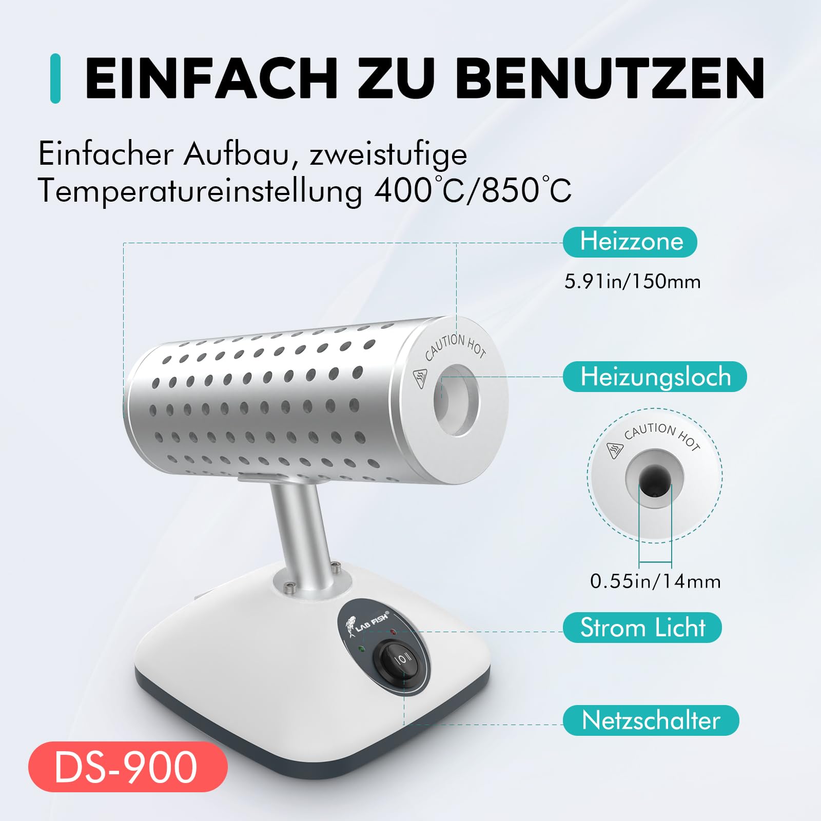 LABFISH Infrarot Sterilisator Skalpell Sterilisatoren 825°C Impfösen-Sterilisator für Labor Mykologie Werkzeuge 150W