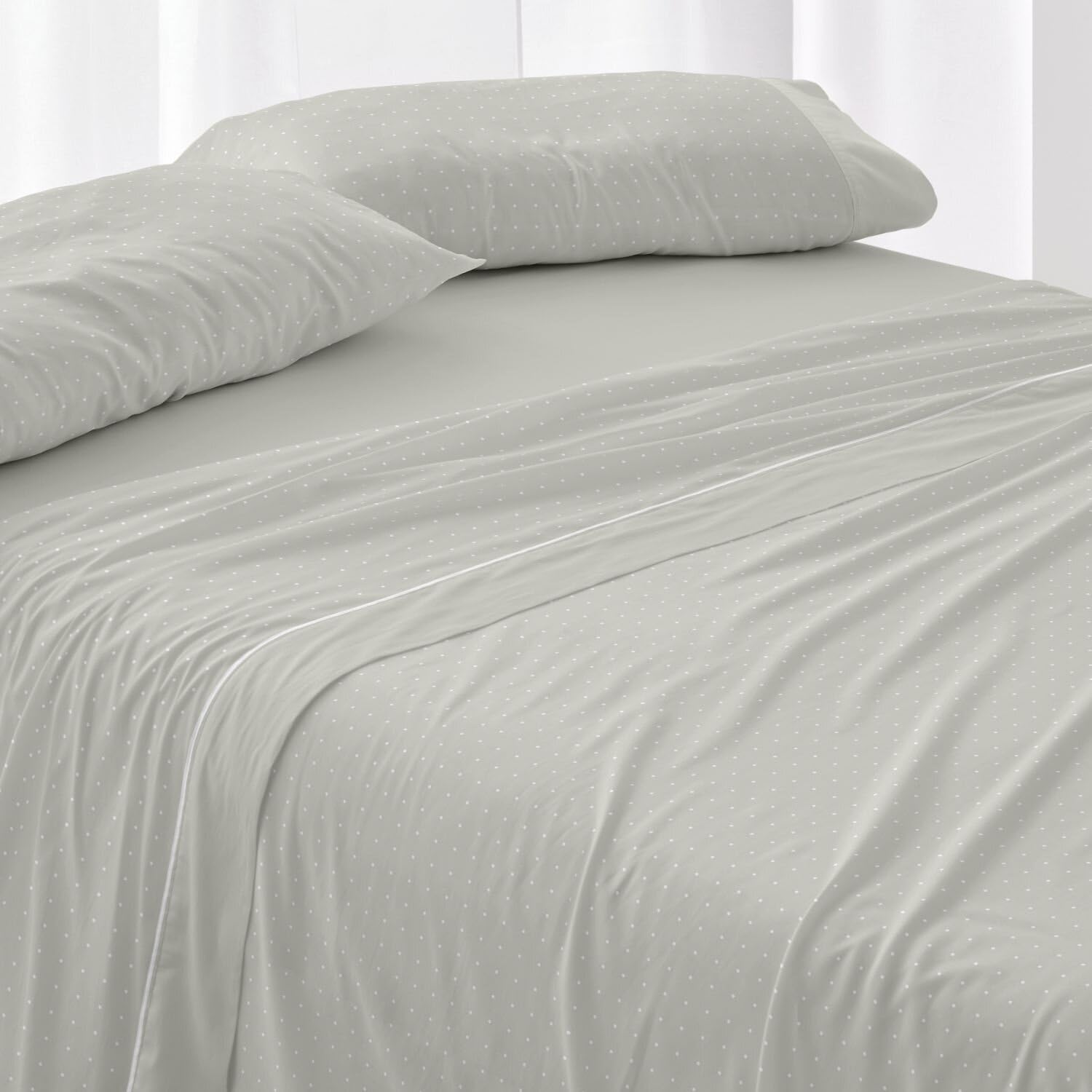 Burrito Blanco | Juego de Sábanas Franela 100% Algodón Cama 180 Laurel | 4 Piezas: Bajera, Encimera y 2 Fundas | Sábanas Invierno | Cálidas | Tacto Suave | Transpirable | Apto Secadora