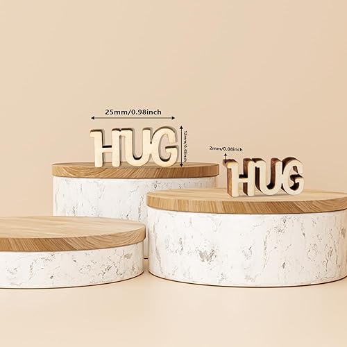 Miniatura 9 de Wooden Fucks - 200 unidades, bolsa de follar para dar bricolaje, tarro de follos, mini letras de madera sin terminar, divertido regalo para oficina,