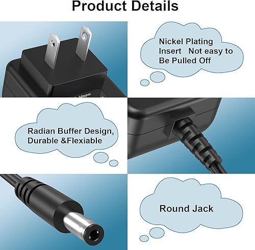 Miniatura 6 de Cable de alimentación compatible con Homeika aspiradora inalámbrica H016 HA016 20Kpa potente succión reemplazo de vacío cargador certificado UL