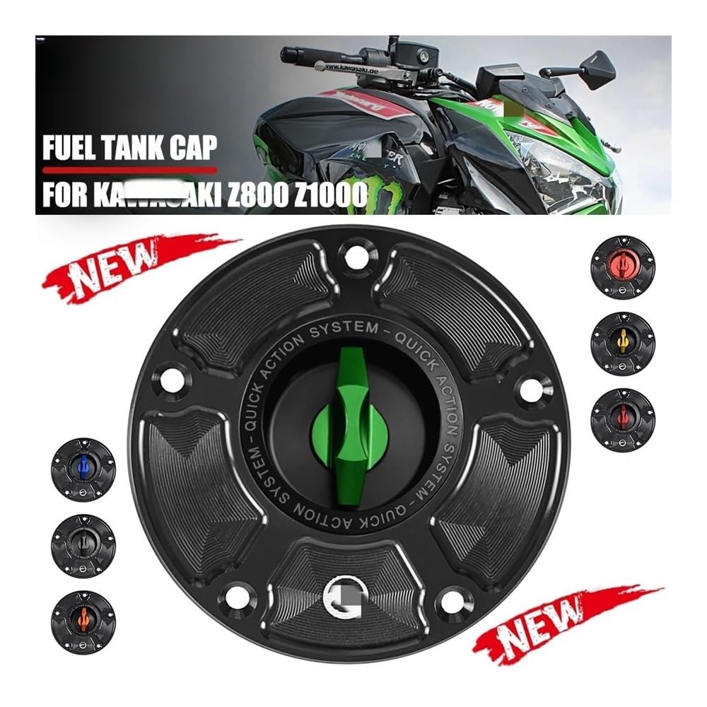 Accessori moto per Kawa&saki Z750 Z800 Z1000 SX R ZZR1400 ZX6R ZX10R RR ER6R Tappo del serbatoio del carburante Keyless Oil Gas Cover tappo serbatoio moto