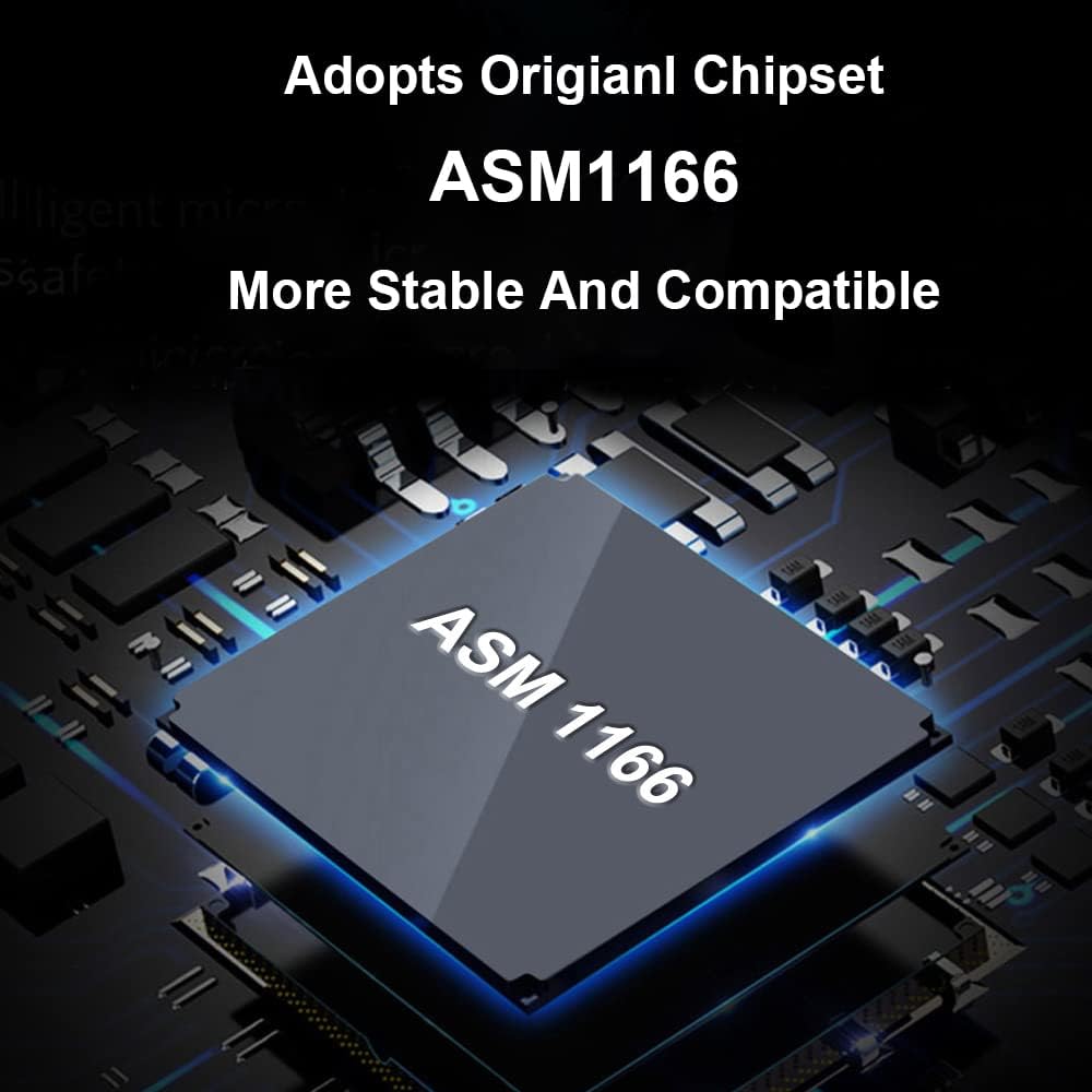 6 Ports PCI-E X4 SATA 3.0 Expansion Card 6Gbps Expansion Controller Adapter with 6 SATA Cables and Low Profile Bracket, Non-Raid(ASM1166)