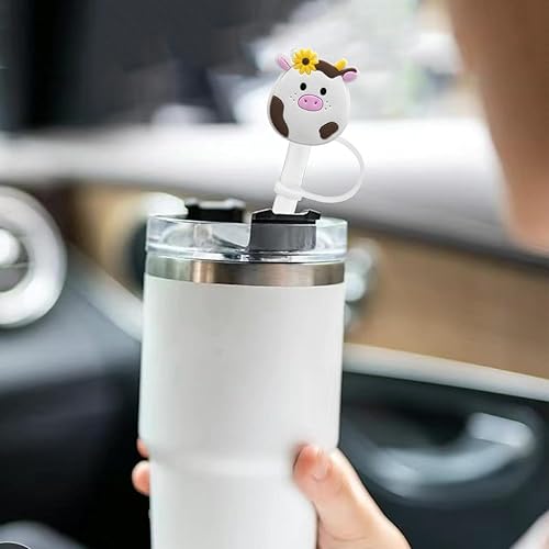 Miniatura 4 de Stanley Cup - Juego de 6 fundas de popote para vaso Stanley, compatibles con vaso Stanley de 40 onzas, puntas de popote de silicona reutilizables a